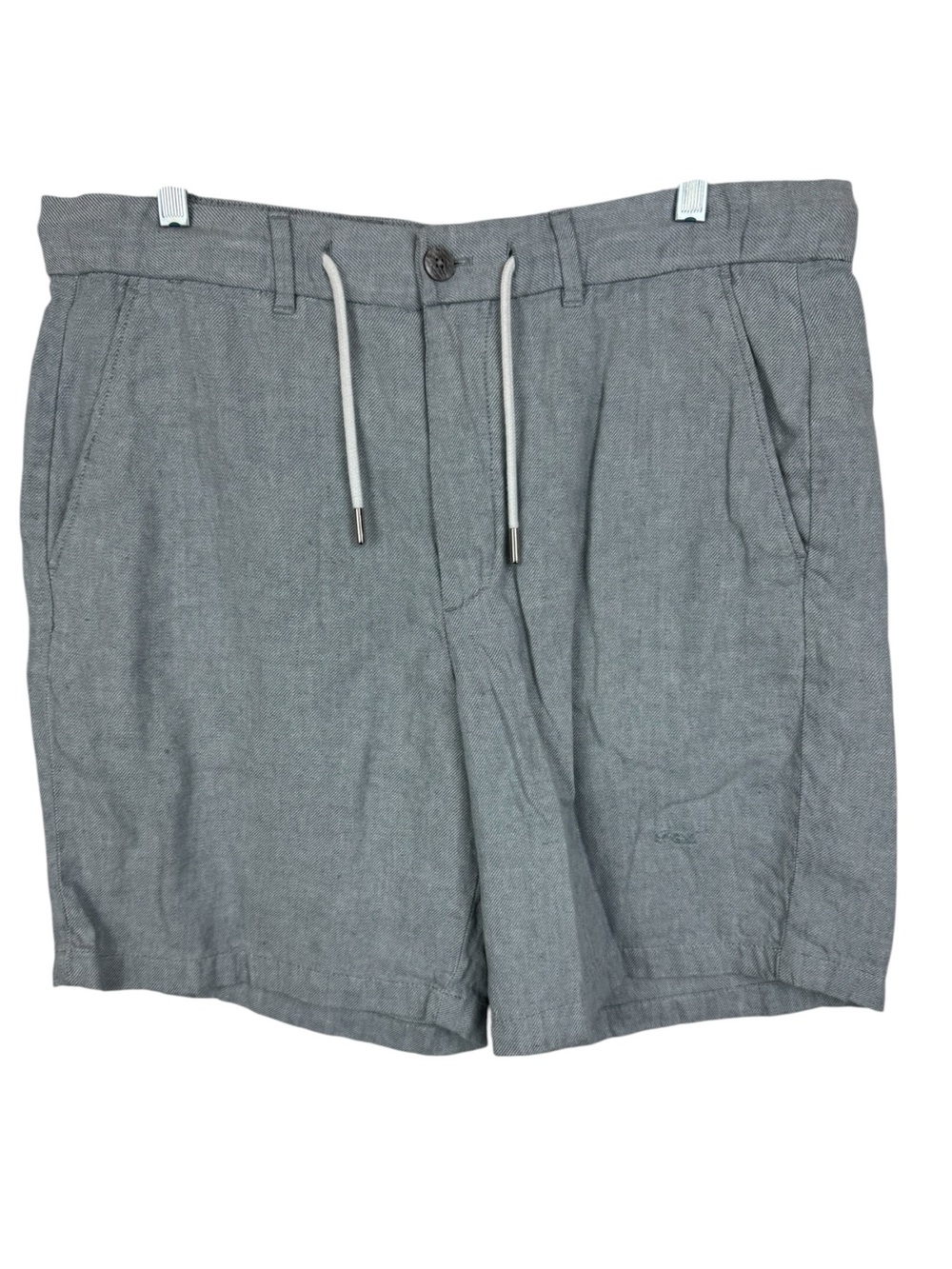 Porter & Ash Linen-blend Shorts / Grey / Men's XL